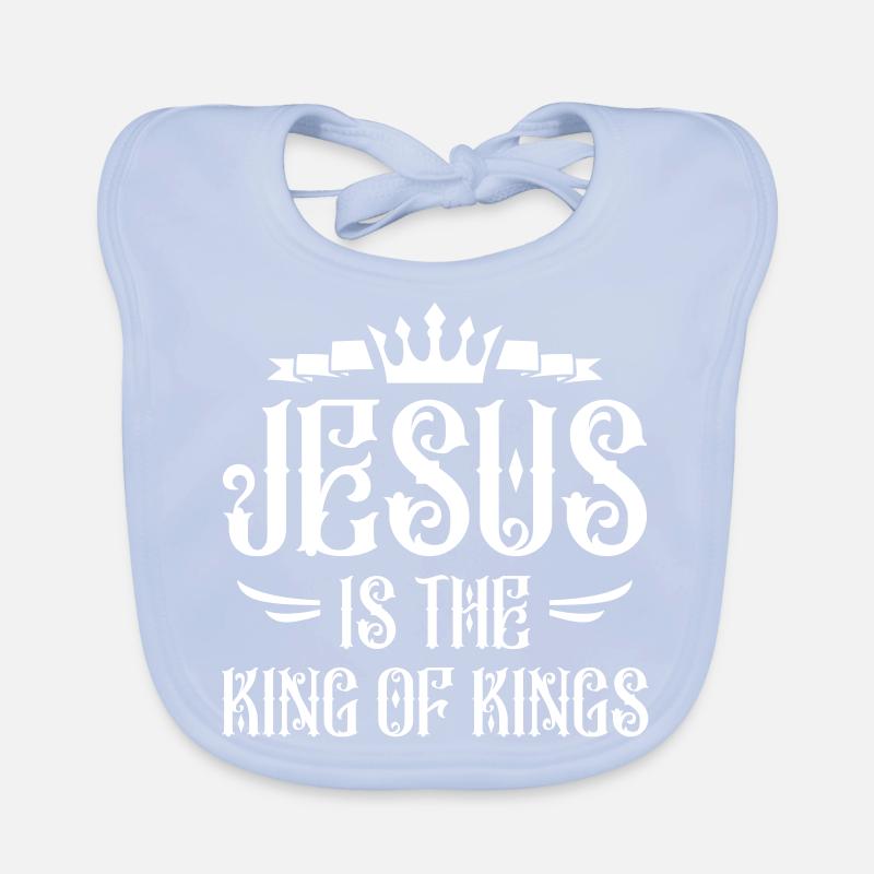 Jesus is king Organic Baby Bibs