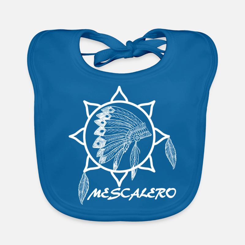 Mescalero Apache Indians - White Organic Baby Bibs