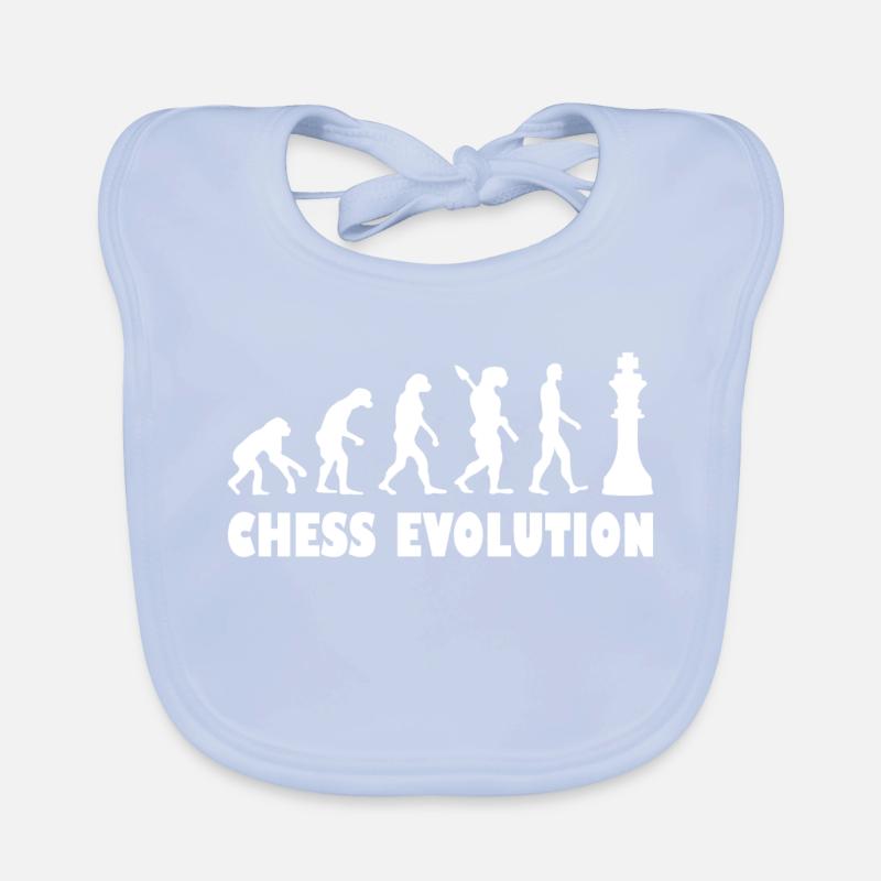 Chess Evolution - White Baby Bio-Lätzchen