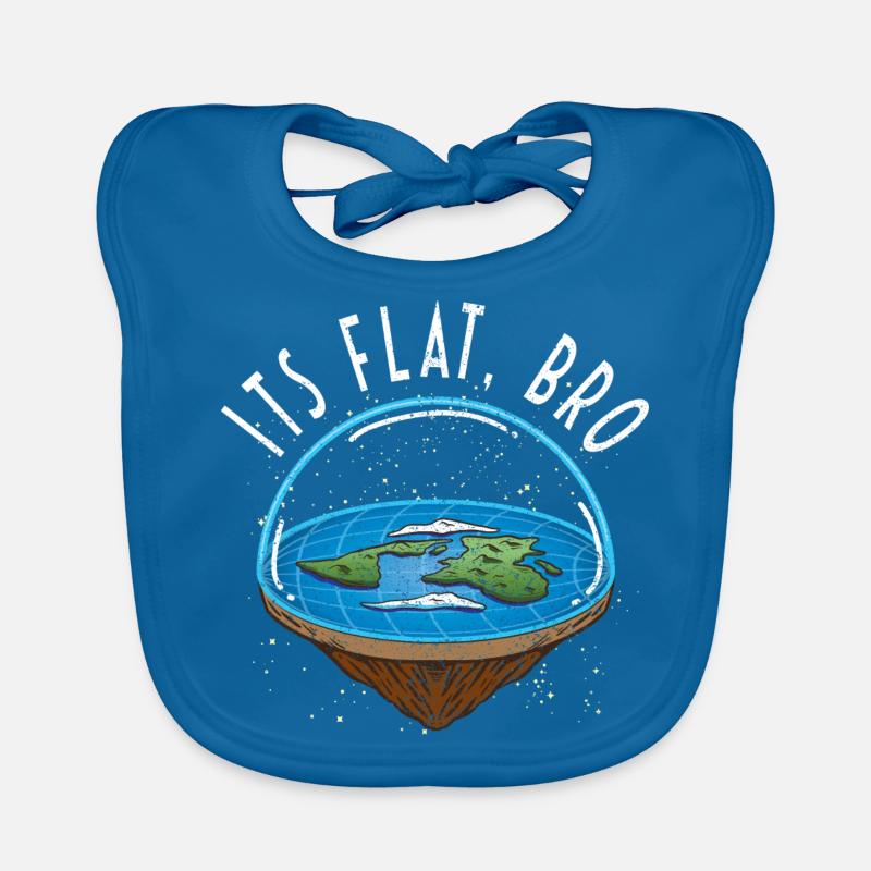 C’est bro plat - Flat Earth Society Flat Earther Bavoir bio Bébé