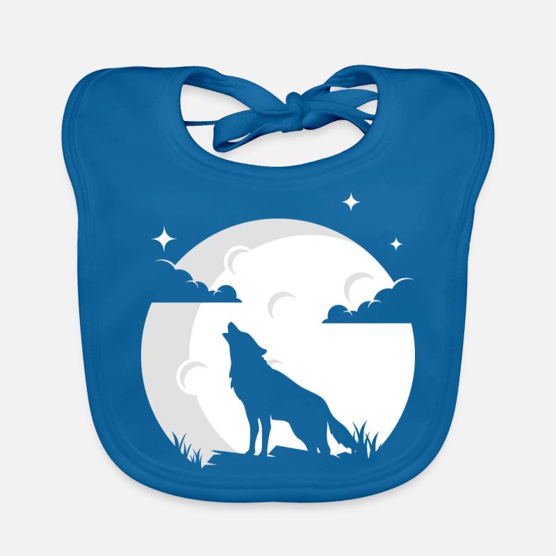 Wolf Mond Wolfsrudel Wolf Wölfe Baby Bio-Lätzchen