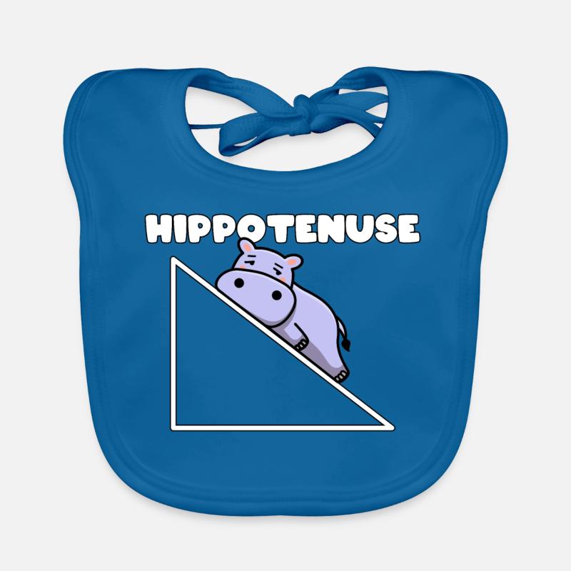 Hippotenuse Pythagoras Math Mathematician Teacher Organic Baby Bibs