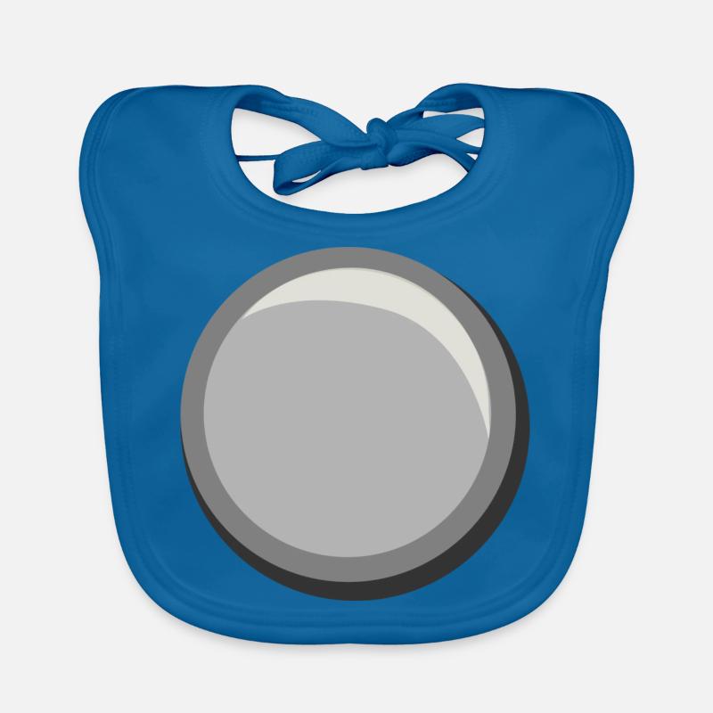 Silber Knopf Kreis Sticker Vorlage Baby Bio-Lätzchen