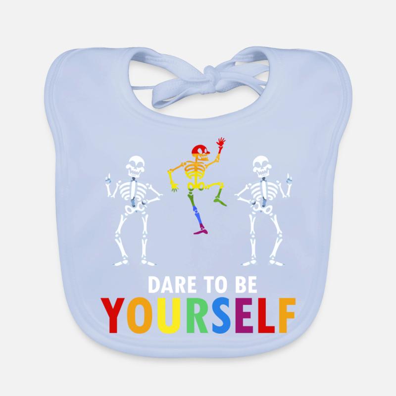 Osez être vous-même Awesome Skeleton Pride Designs Bavoir bio Bébé