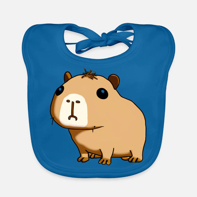capybara - Baby Bio-Lätzchen - Pfauenblau