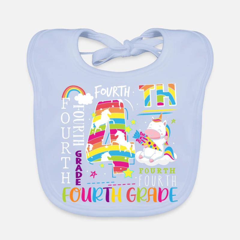 Écolier licorne de 4e année Bavoir bio Bébé