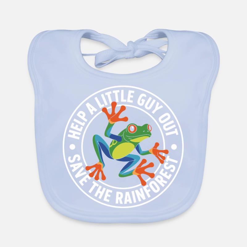 Save the Rainforest Frog Organic Baby Bibs