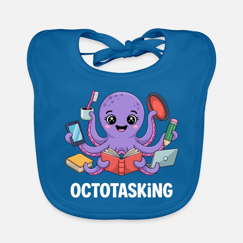 Octotasking octopus en mode multitâche Bavoir bio Bébé