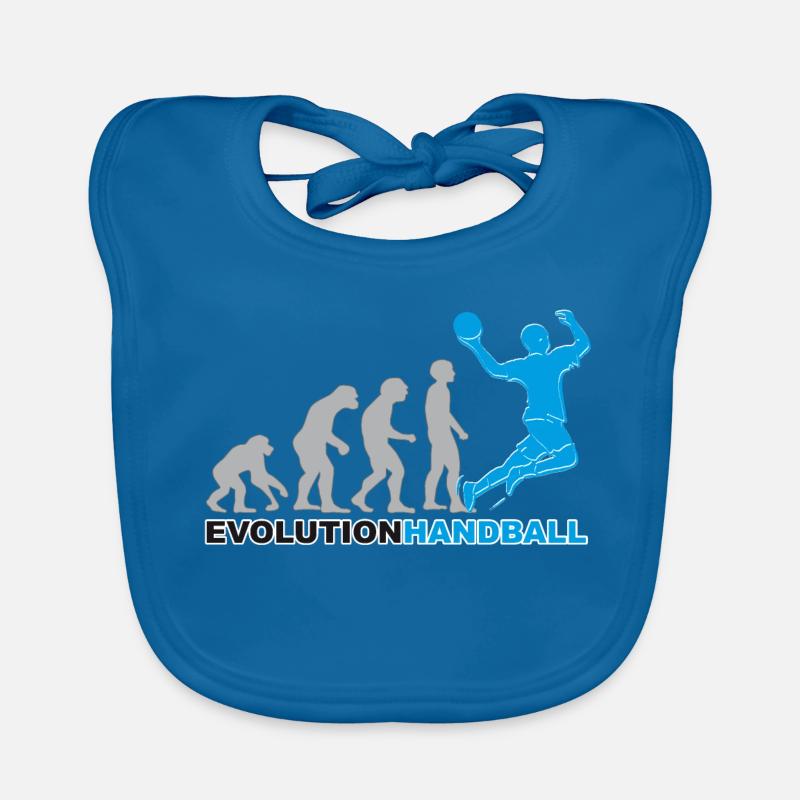 Handball, joueurs de handball, évolution Bavoir bio Bébé
