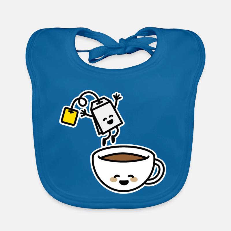 Tea bag tea cup tea drinker tea lover Organic Baby Bibs