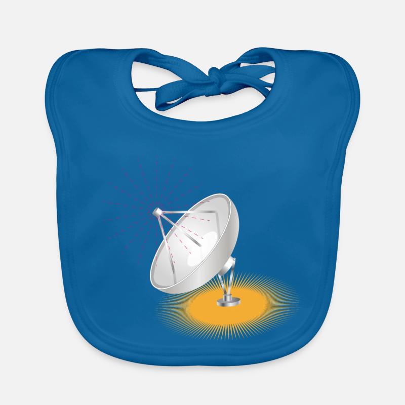 Satellite dish as a design element Organic Baby Bibs