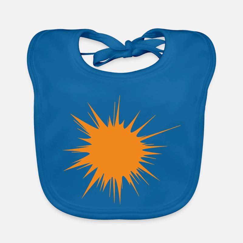 flash | explosion | Sun orange | Vectorgraphic Baby Bio-Lätzchen