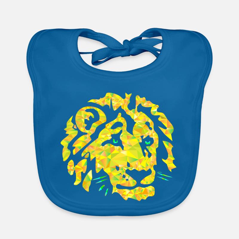 Tête de Lion Polygone Bavoir bio Bébé