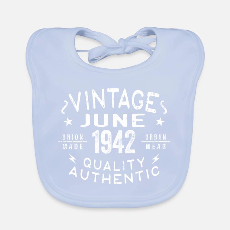 1942 Juni 1942 Jahrestag Juni 1942 Juni Geburtstag Baby Bio-Lätzchen