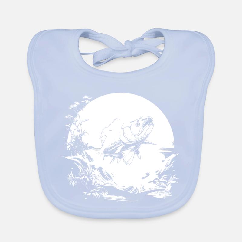 Dessin du pêcheur Bavoir bio Bébé