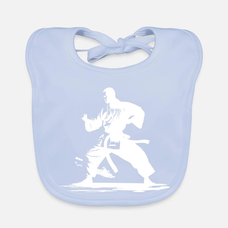 Graphique Karaté Boy Bavoir bio Bébé
