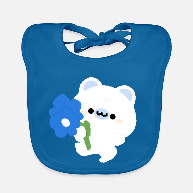 Romantic Polar Bear Organic Baby Bibs