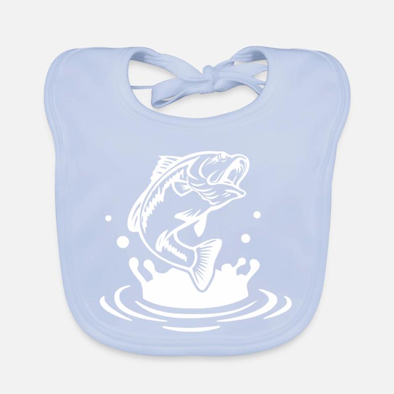 Dynamische Fischsprung-Illustration Baby Bio-Lätzchen