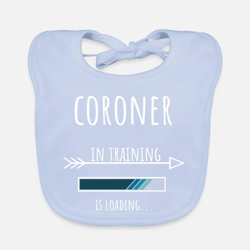 Geschenk Beruf Ausbildung Gerichtsmediziner Baby Bio-Lätzchen