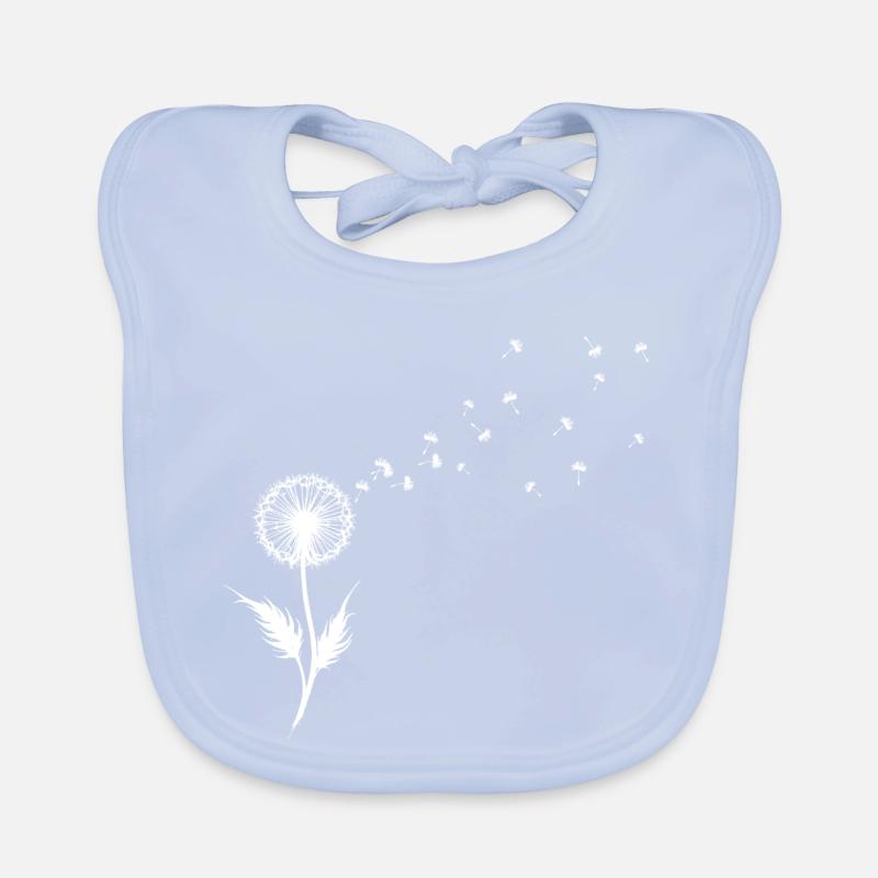 Löwenzahn Samen Silhouette Baby Bio-Lätzchen