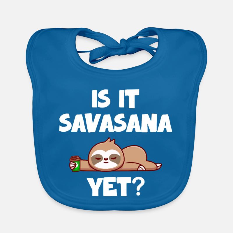 Savasana Break Relaxed Sloth Organic Baby Bibs