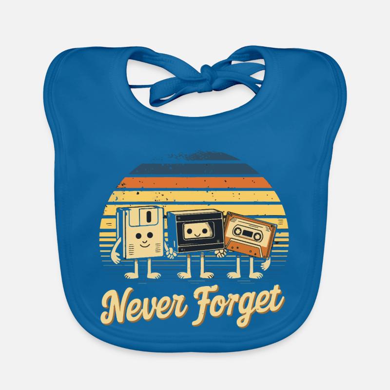 Never forget - Baby Bio-Lätzchen - Pfauenblau