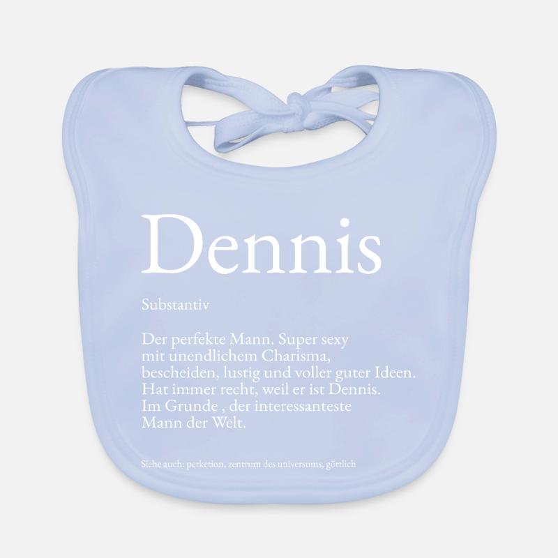 Dennis Dictionary Explanation First name Dennis Organic Baby Bibs
