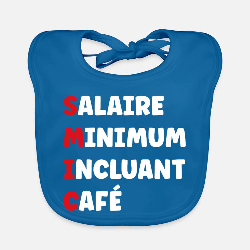 Minimum Wage Including Coffee SMIC Organic Baby Bibs