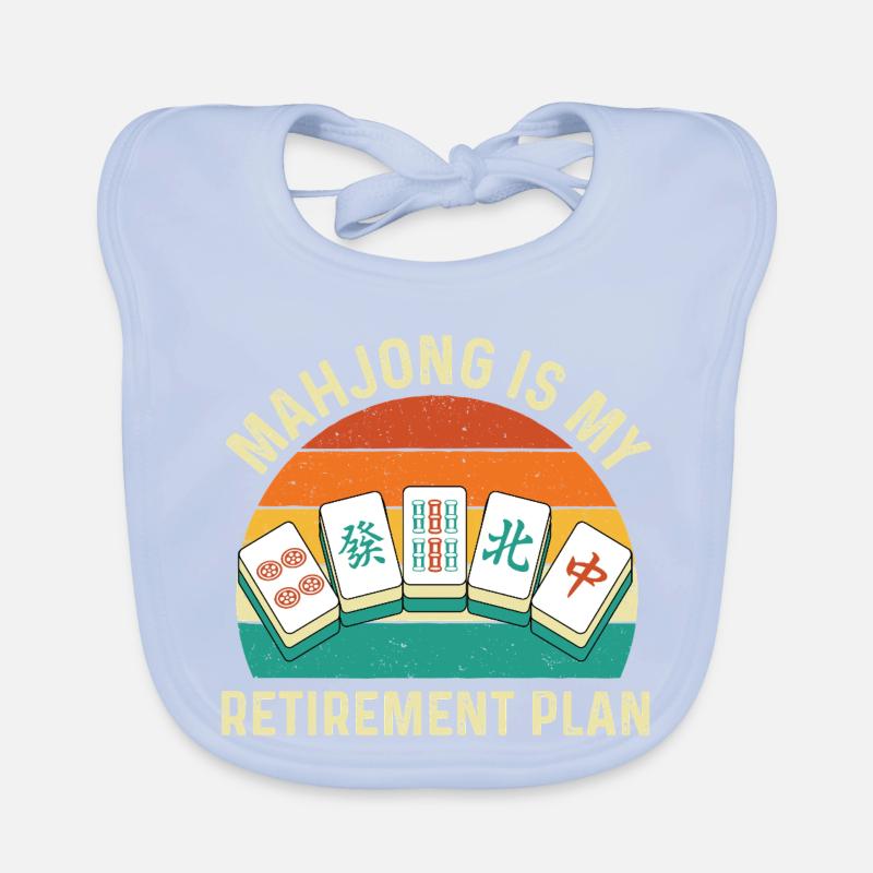 Le Mahjong, c’est mon plan de retraite. Drôle. Bavoir bio Bébé