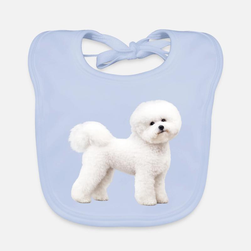 Bichon Frisé réaliste Bavoir bio Bébé