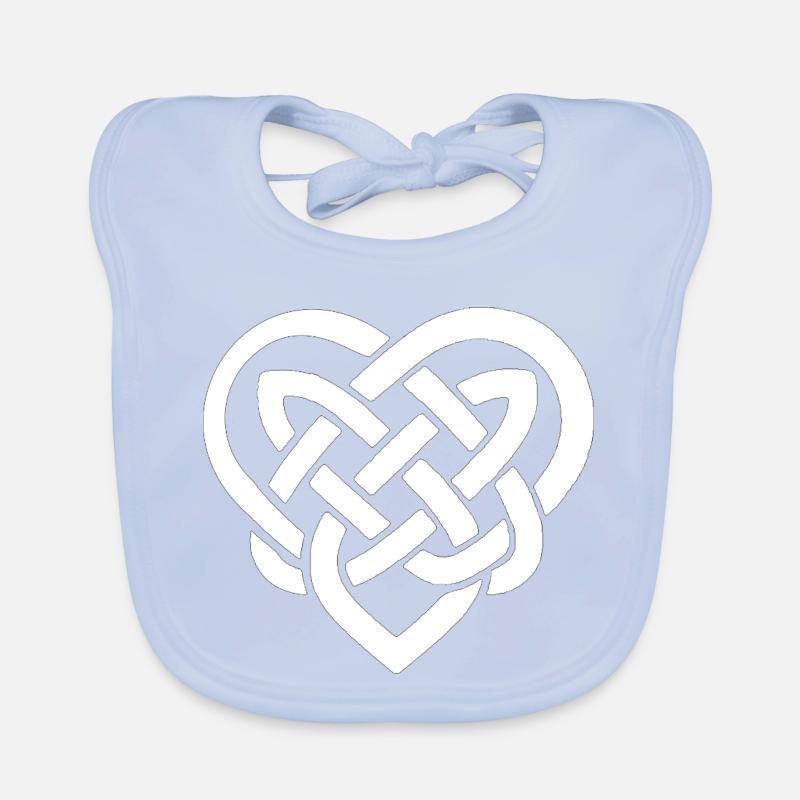 Keltisches Knotenherz-Emblem Baby Bio-Lätzchen