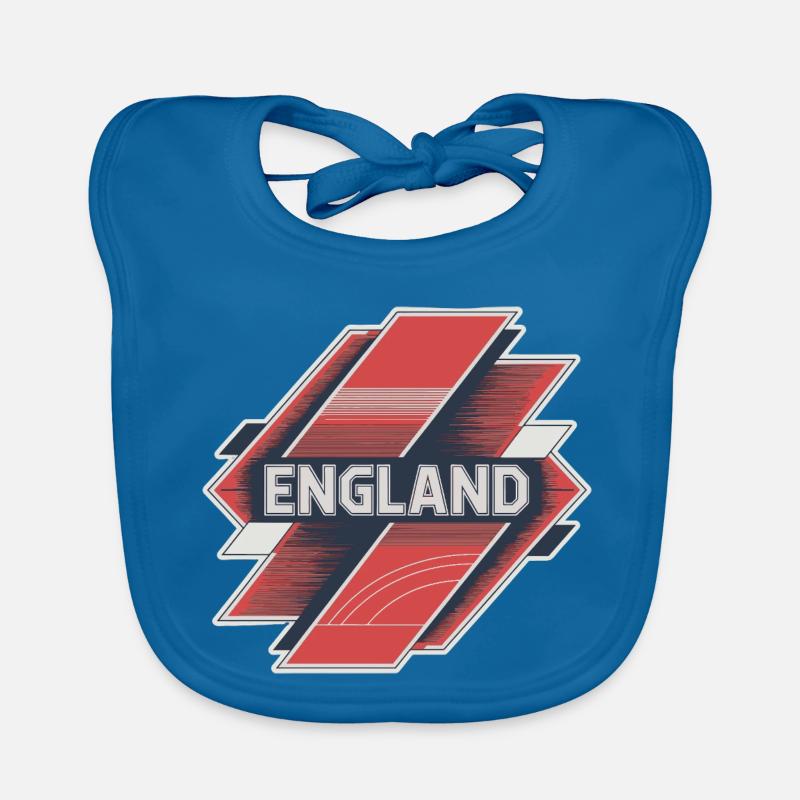 Angleterre - Bavoir bio Bébé - bleu paon