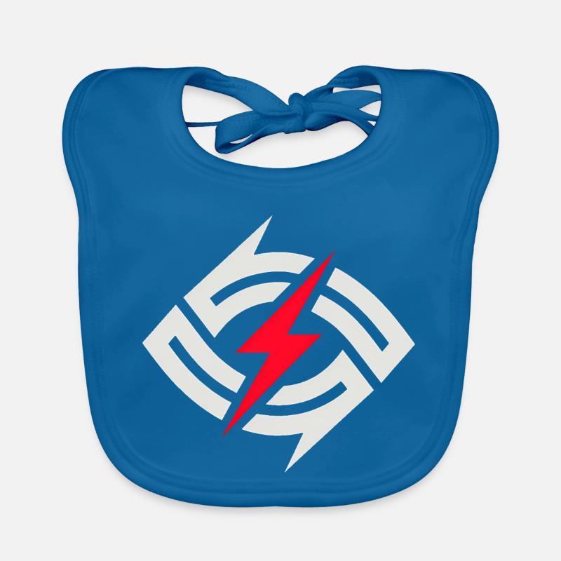 Circular Flash Contrast Organic Baby Bibs