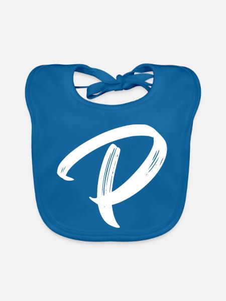 P - Baby Bio-Lätzchen - Pfauenblau