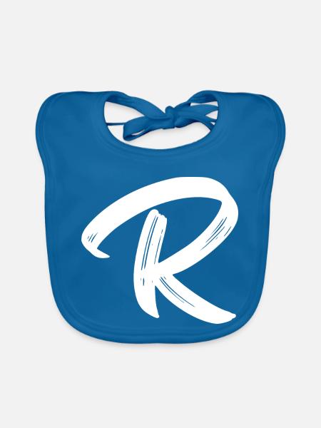R - Baby Bio-Lätzchen - Pfauenblau