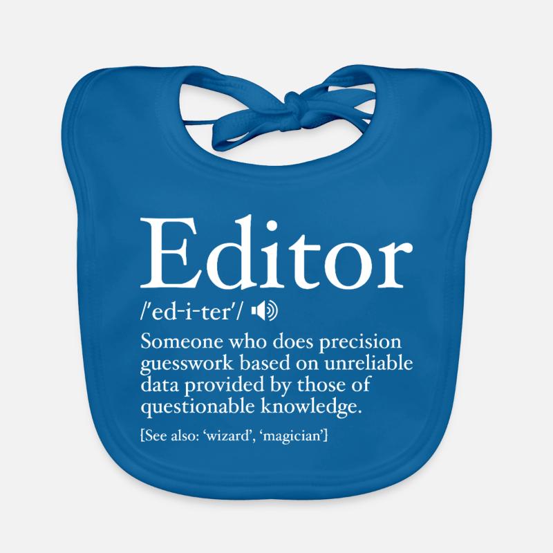 Lustige Editor-Definition Editor-Definition - Editor Baby Bio-Lätzchen