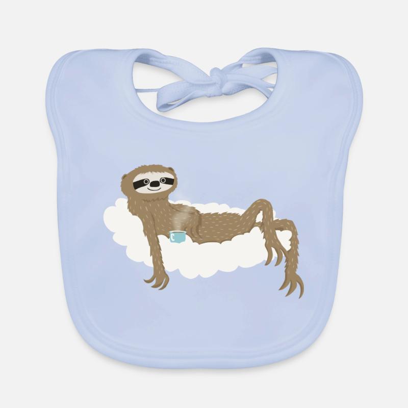 Faultier_auf_Wolke Baby Bio-Lätzchen