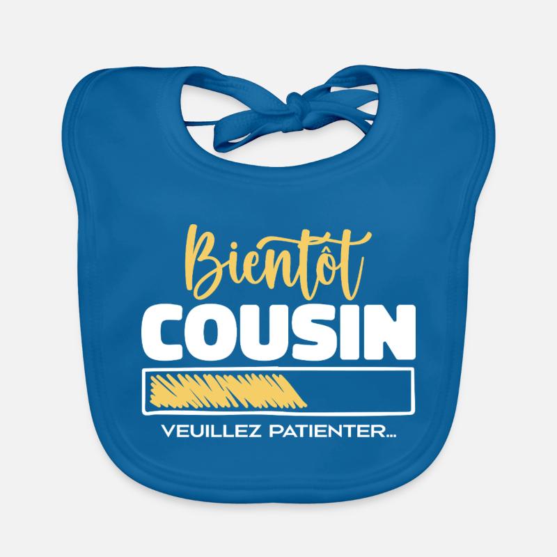 soon cousin please wait Organic Baby Bibs