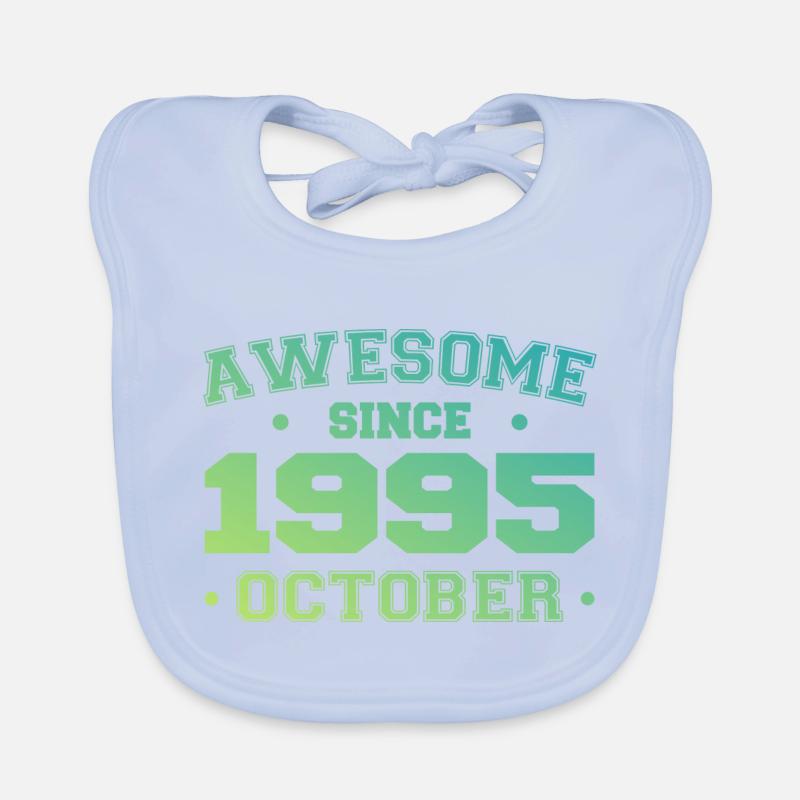 October 1995 - October 1995 Birthday Gift Organic Baby Bibs