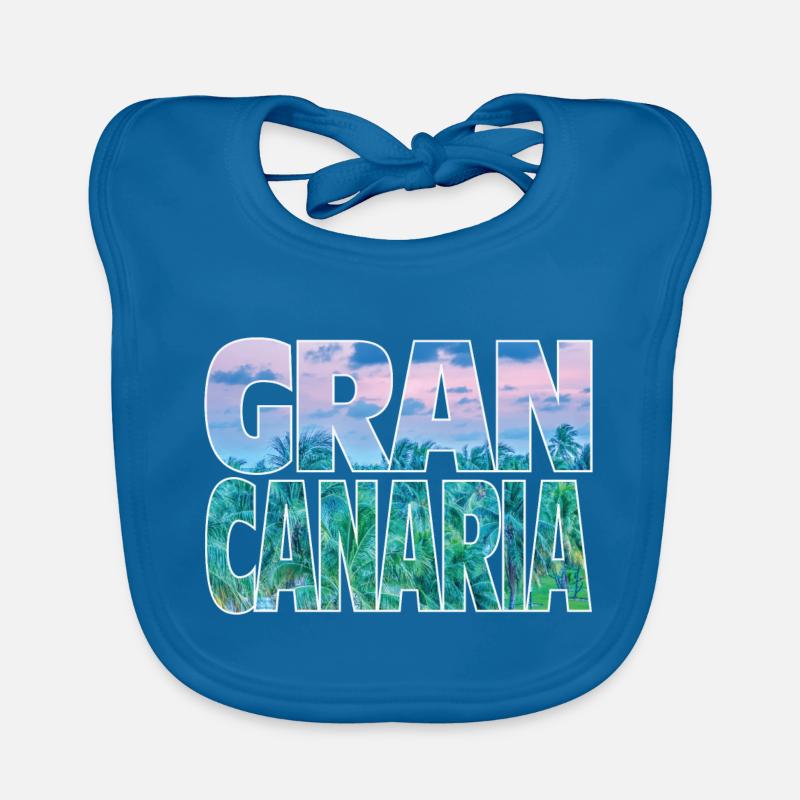 Gran Canaria - Baby Bio-Lätzchen - Pfauenblau