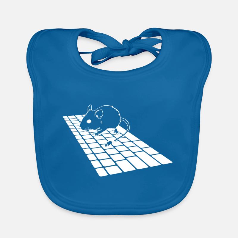 Maus - Tastatur - Computer - Geschenkidee Baby Bio-Lätzchen