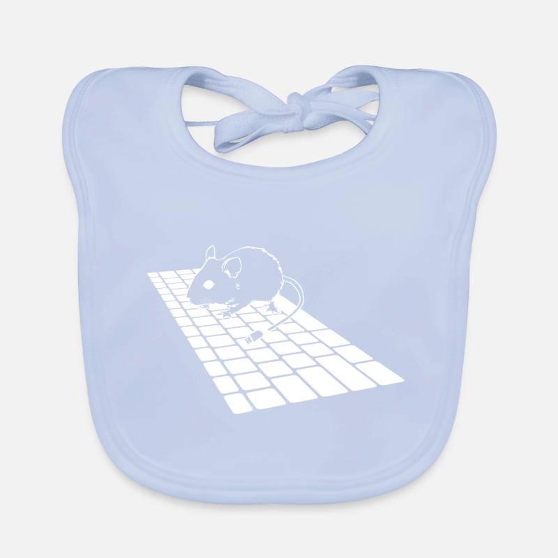 Mouse - Keyboard - Computer - Gift idea Organic Baby Bibs