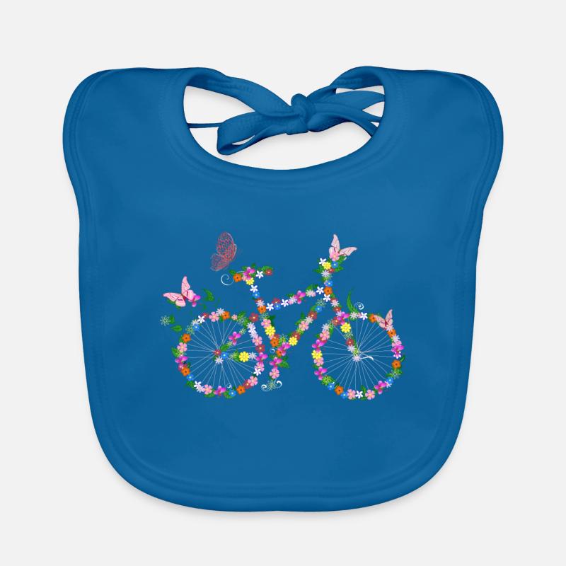 Vélo avec fleurs Bavoir bio Bébé