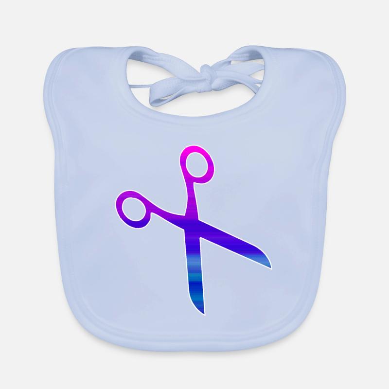 Barber scissors Organic Baby Bibs