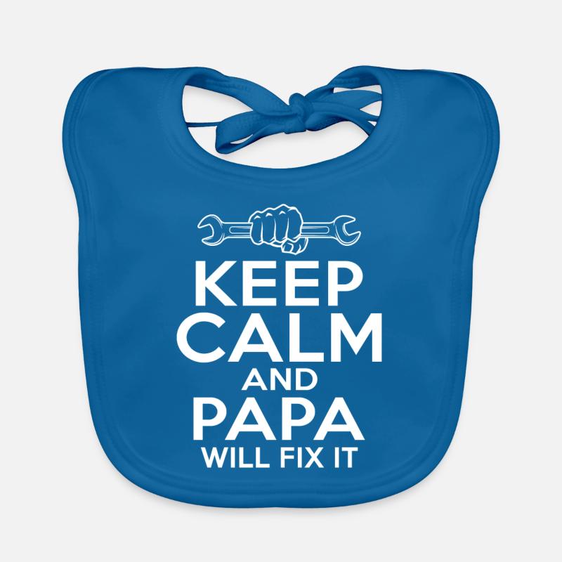 Keep Calm and Papa Will Fix It Baby Bio-Lätzchen