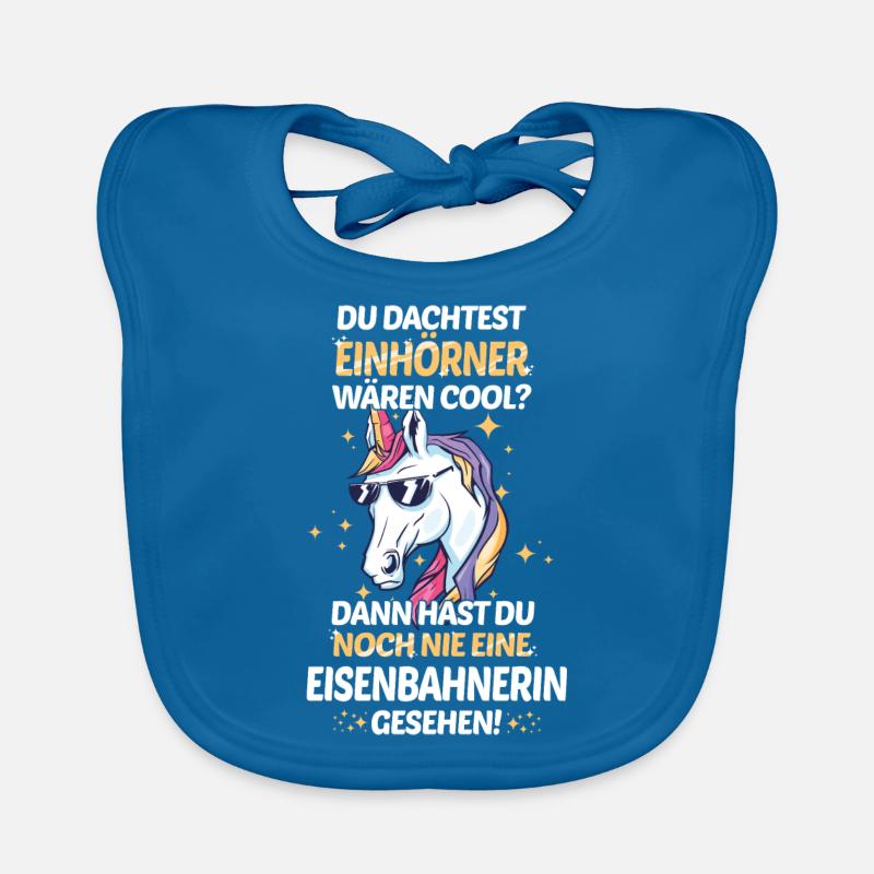 Eisenbahner Lokführer Eisenbahn Bahn Beruf Spruch Baby Bio-Lätzchen