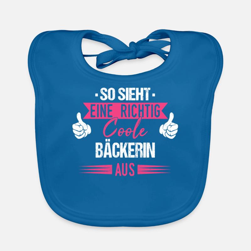 Bäcker Bäckerin Bäckerei Beruf Spruch Baby Bio-Lätzchen