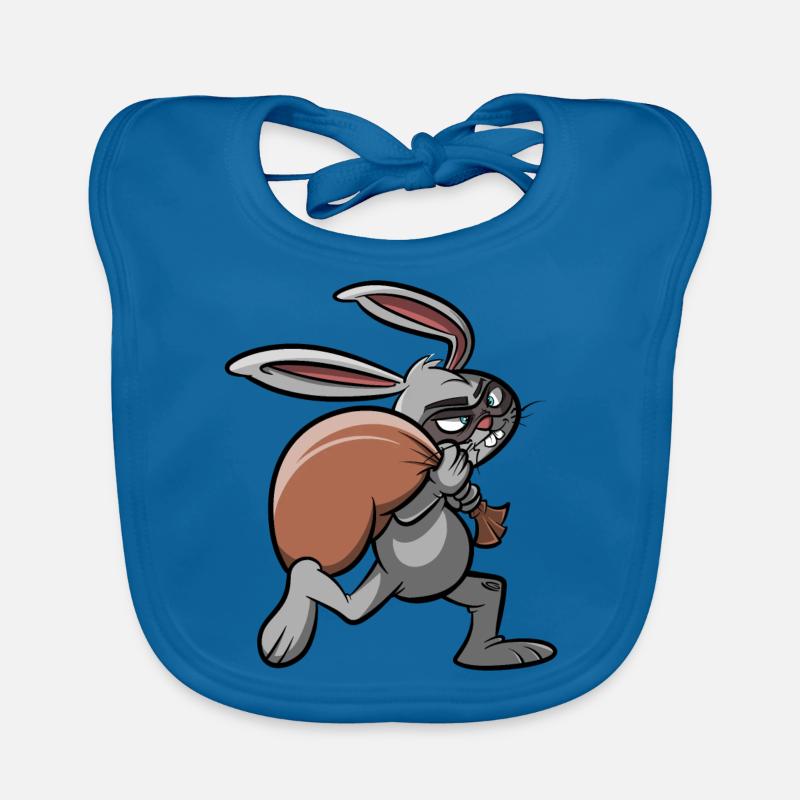 Voleur de banque - Lapin sur Raid Robbery Ganove Bavoir bio Bébé