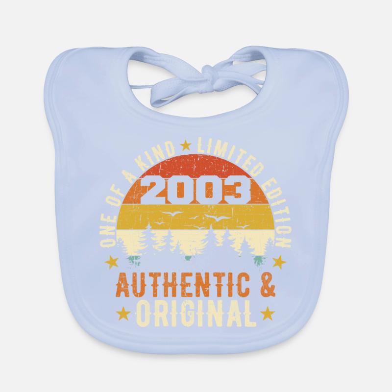 Original 2003 Birthday Gift 2003 Authentic Organic Baby Bibs