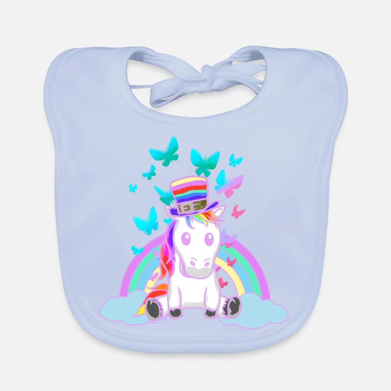 80er 90er Regenbogen Einhorn Einhörner Vintage Baby Bio-Lätzchen